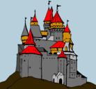 Dibujo Castillo medieval pintado por qcosa