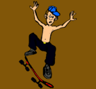 Dibujo Skater pintado por 123