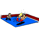 Dibujo Lucha en el ring pintado por lllllllllllllllllllllllll