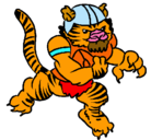 Dibujo Jugador tigre pintado por liam-zoo