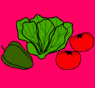 Dibujo Verduras pintado por MARTII