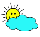 Dibujo Sol y nube pintado por caterina