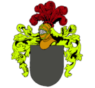 Dibujo Escudo de armas y casco pintado por osvaldo