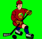 Dibujo Jugador de hockey sobre hielo pintado por carlosgallardo