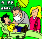 Dibujo Niño en el dentista pintado por belen