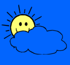 Dibujo Sol y nube pintado por JoseAngel