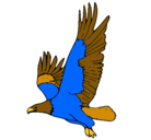 Dibujo Águila volando pintado por denil