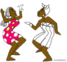 Dibujo Mujeres bailando pintado por stef
