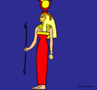 Dibujo Hathor pintado por JANETAILIN