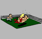 Dibujo Lucha en el ring pintado por matiasbarone