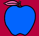 Dibujo manzana pintado por antonio