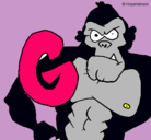 Dibujo Gorila pintado por THAIS