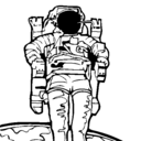 Dibujo Astronauta pintado por erdd