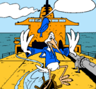 Dibujo Cigüeña en un barco pintado por ciguea