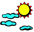 Dibujo Sol y nubes 2 pintado por janet