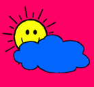 Dibujo Sol y nube pintado por daniiyydannnaa