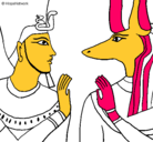 Dibujo Ramsés y Anubis pintado por rosag.