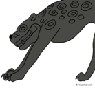 Dibujo Estatua Jaguar pintado por pablo