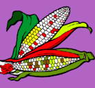 Dibujo Mazorca de maíz pintado por 44555