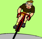 Dibujo Ciclista con gorra pintado por gmb