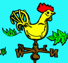 Dibujo Veletas y gallo pintado por mariajose