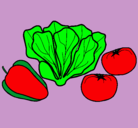 Dibujo Verduras pintado por m