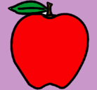 Dibujo manzana pintado por POPI