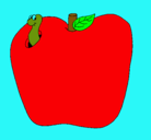 Dibujo Gusano en la fruta pintado por julianmoramoreno