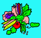 Dibujo verduras pintado por ANALINA