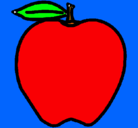Dibujo manzana pintado por reymisterio