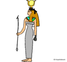 Dibujo Hathor pintado por melanie
