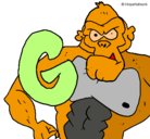 Dibujo Gorila pintado por gonzalo