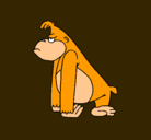 Dibujo Mono enfadado pintado por energarespecies