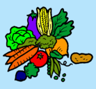 Dibujo verduras pintado por jennifer