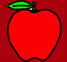 Dibujo manzana pintado por arielrositas