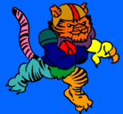 Dibujo Jugador tigre pintado por martin
