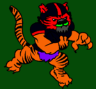 Dibujo Jugador tigre pintado por ricky
