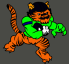 Dibujo Jugador tigre pintado por david