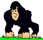 Dibujo Gorila pintado por pipbul