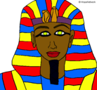 Dibujo Tutankamon pintado por raquel