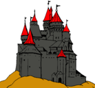 Dibujo Castillo medieval pintado por IVNA
