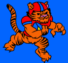 Dibujo Jugador tigre pintado por yolanda