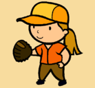 Dibujo Jugadora de béisbol pintado por MARI