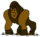 Dibujo Gorila pintado por carladaniela