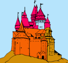 Dibujo Castillo medieval pintado por samel