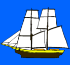 Dibujo Velero pintado por barco