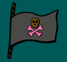 Dibujo Bandera pirata pintado por samntha