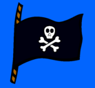 Dibujo Bandera pirata pintado por iker