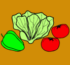 Dibujo Verduras pintado por melina
