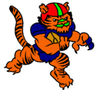 Dibujo Jugador tigre pintado por ricky